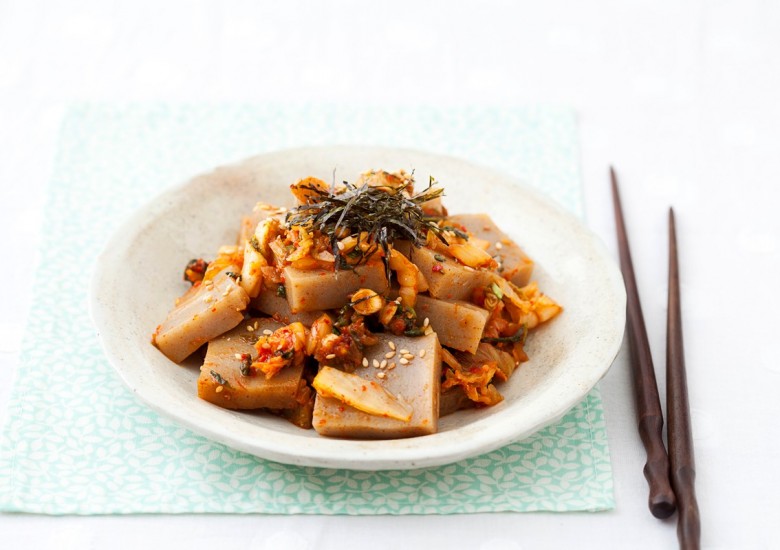 [집밥]김치 메밀묵무침