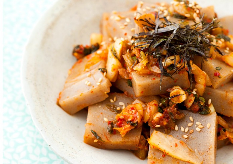 [집밥]김치 메밀묵무침